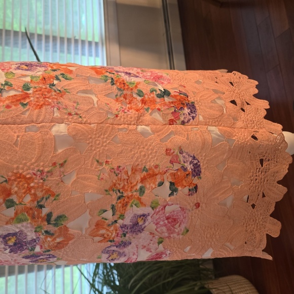 Lace Floral Eyelet Overlay Strapless Spagetti Strap Mini Cocktail Dress 14 - Picture 6 of 9